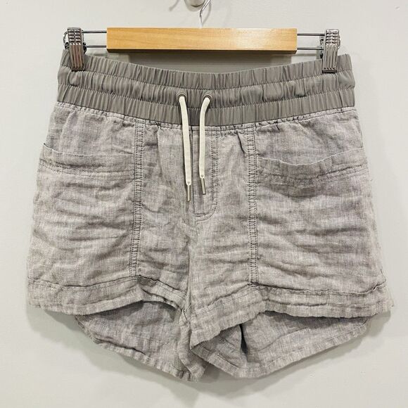 ATHLETA 4 Cabo Linen 4" Shorts Pull On Drawstring Beach Casual Summer Lounge - Picture 1 of 16